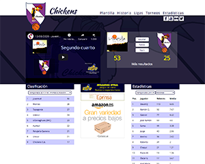 Vista de la web de los Chickens