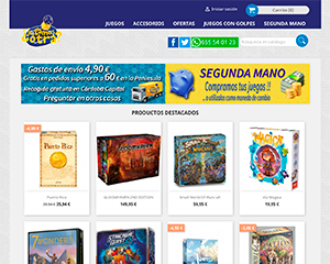 Vista de la web de la tienda jugamosotra